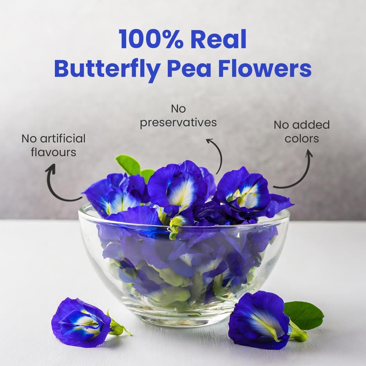 Blue Tea-Grade A Butterfly Pea Flower Tea, 100% Natural organic Tea 40Gm. (150 Cup Tea) - Image 2